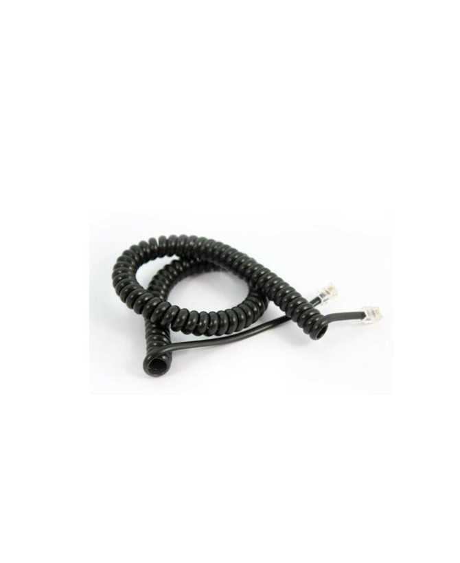 Polycom Curly Telephone Cord Extended Life Long Tail 3M - Charcoal