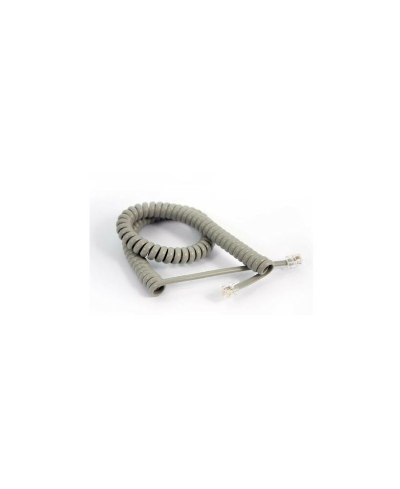 Telstra Curly Telephone Cord Extended Life Long Tail 3M - Grey