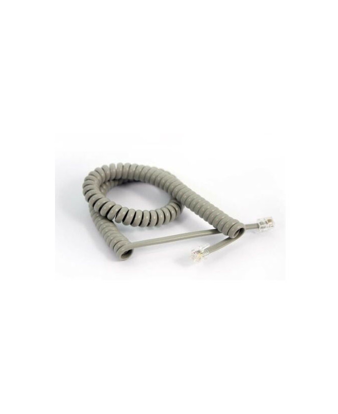 Telstra Curly Telephone Cord Extended Life Long Tail 3M - Grey