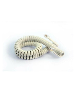 Telstra Curly Telephone Cord Extended Life Short Tail 3M - White