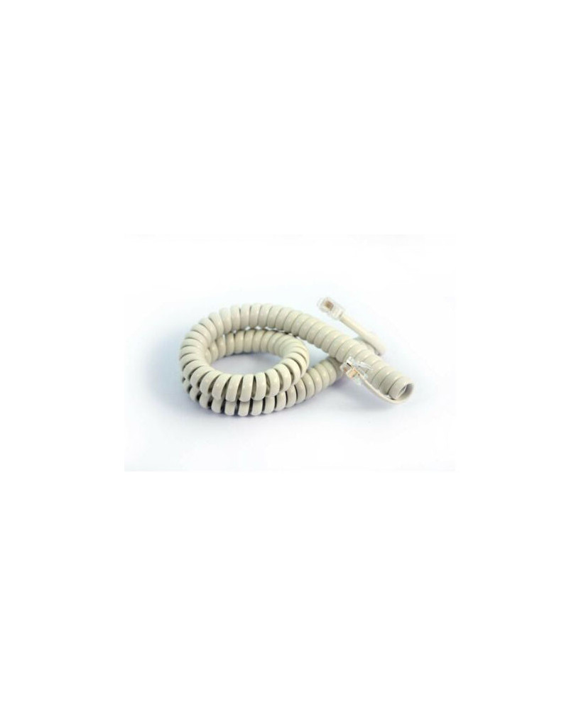 Telstra Curly Telephone Cord Extended Life Short Tail 3M - White