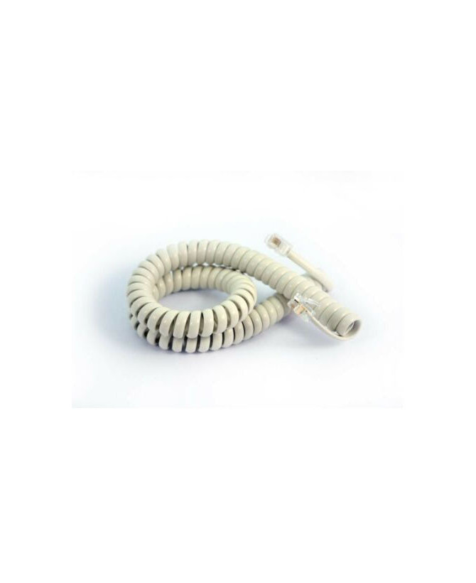 Telstra Curly Telephone Cord Extended Life Short Tail 3M - White