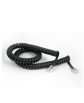 Telstra Curly Telephone Cord Extended Life Short Tail 3M - Black