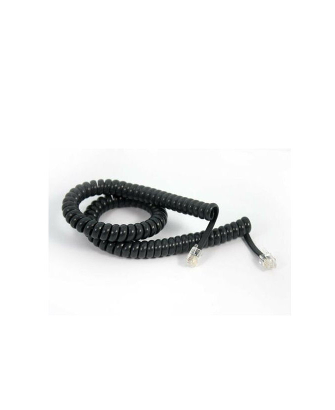 Telstra Curly Telephone Cord Extended Life Short Tail 3M - Black