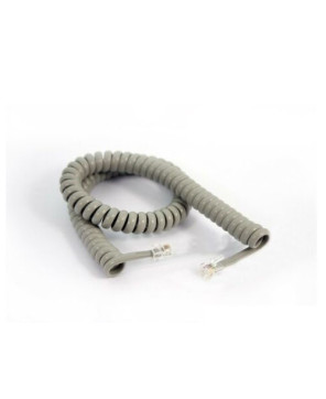 Telstra Curly Telephone Cord Extended Life Short Tail 3M - Grey