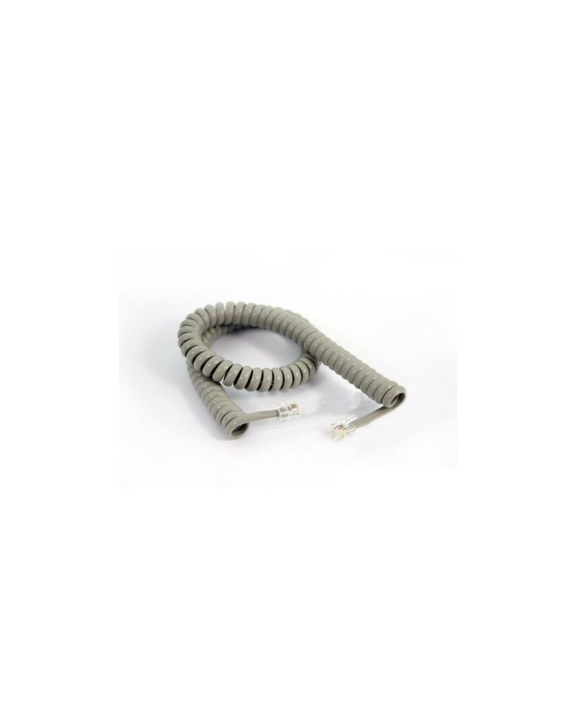 Telstra Curly Telephone Cord Extended Life Short Tail 3M - Grey