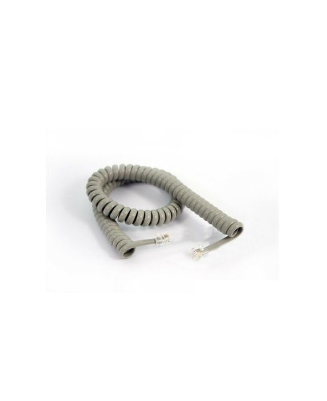 Telstra Curly Telephone Cord Extended Life Short Tail 3M - Grey