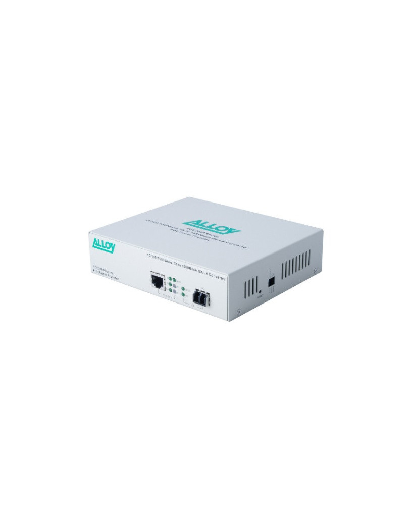 Buy Alloy POE2000LC.10 10Km 1000Base-T to 1000Base-LX LC LFP PoE PSE Gigabit Ethernet Media Converter