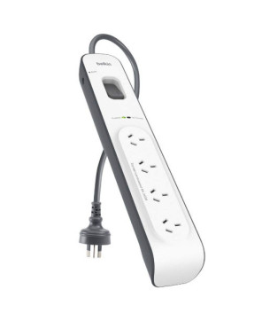 Buy Belkin 4 Outlet Surge Protector with 2M Cord BSV400AU2M for Laptops, Desktops, Printers, Routers and other Home-office Devices