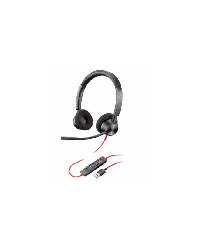 HP Poly/Plantronics Blackwire 3320 Stereo Wired Headset with USB-A Connectivity 213934-01 / 76J16AA - New