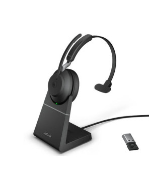 Buy the Jabra Evolve2 65 UC Mono Bluetooth Headset USB-A with Charging Stand 26599-889-989