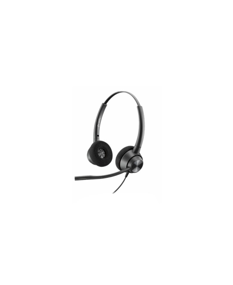 HP Poly/Plantronics EncorePro EP320 Binaural Quick Disconnect Corded Headset 214573-01 / 77T26AA