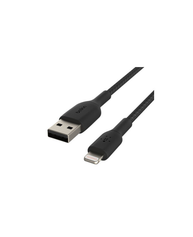 Buy Belkin 2M USB-A to Lightning Charge/Sync Braided Cable in Black CAA002BT2MBK for iPhone/iPad