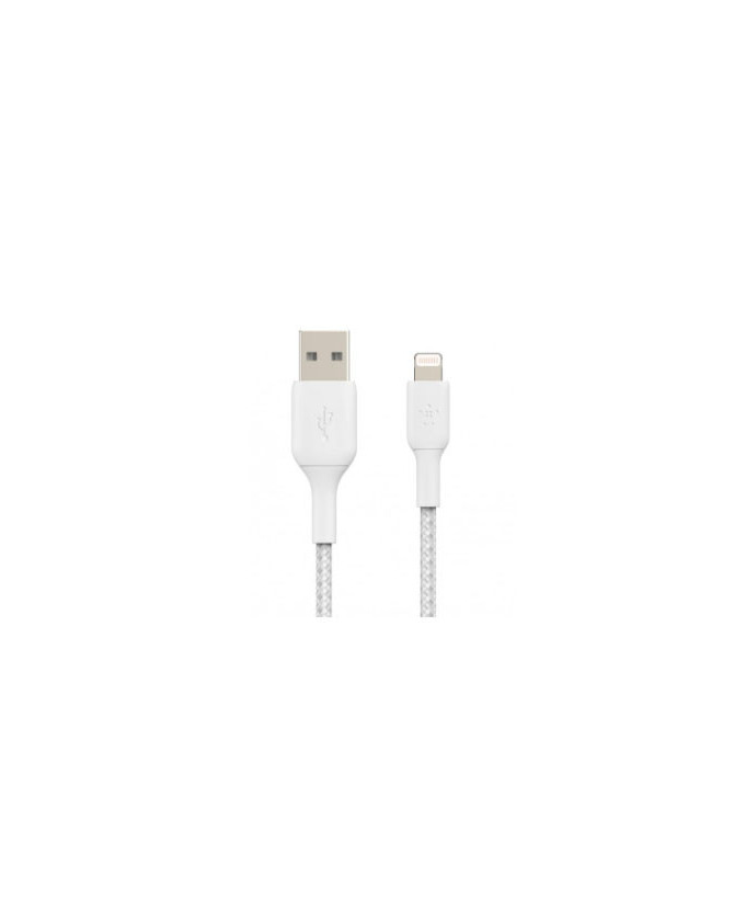 Buy Belkin 2M USB-A to Lightning Charge/Sync Braided Cable in White CAA002BT2MWH for iPhone/iPad