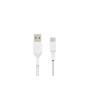 Buy Belkin 2M USB-C to USB-A Braided Charge/Sync Cable in White CAB002BT2MWH