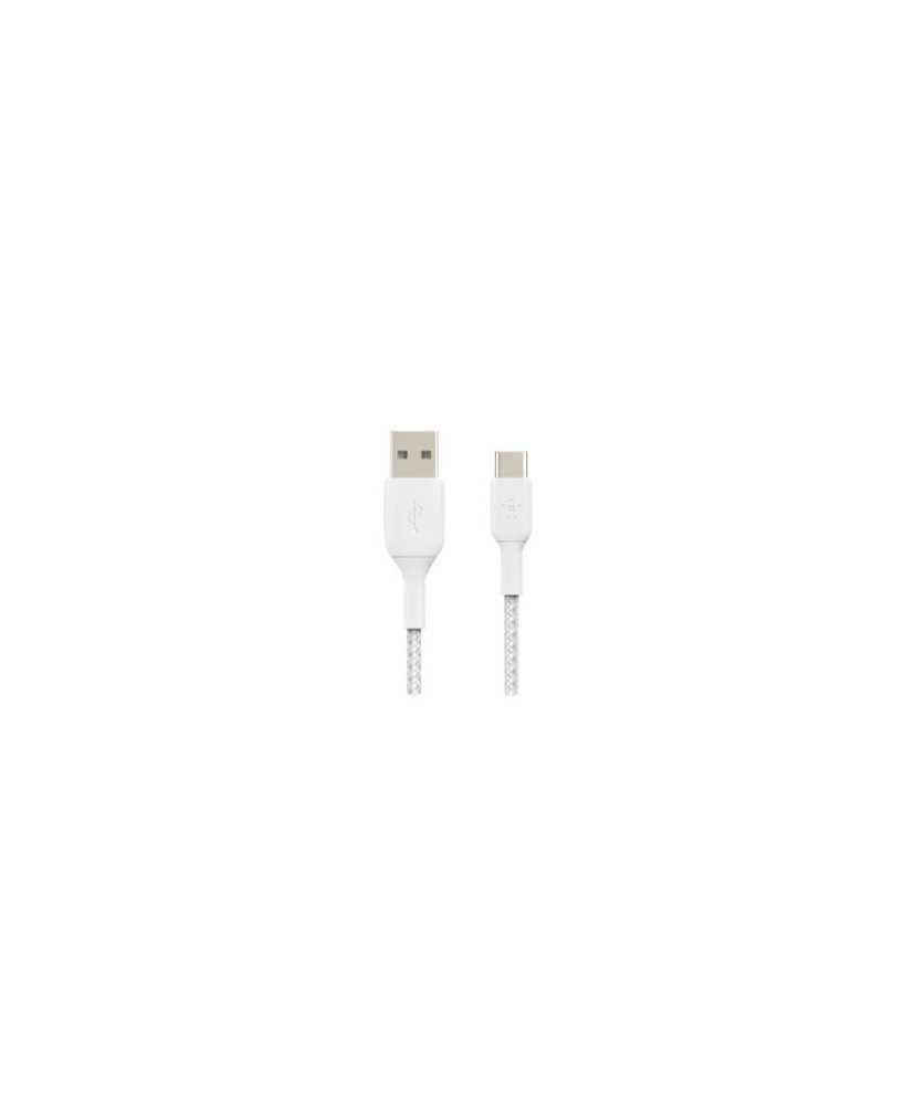 Buy Belkin 2M USB-C to USB-A Braided Charge/Sync Cable in White CAB002BT2MWH