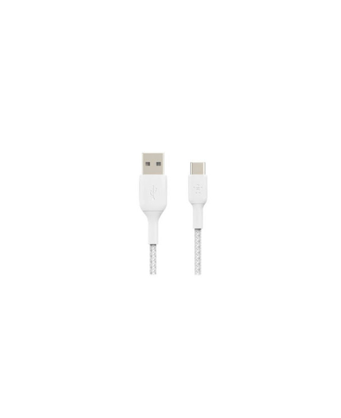 Buy Belkin 2M USB-C to USB-A Braided Charge/Sync Cable in White CAB002BT2MWH