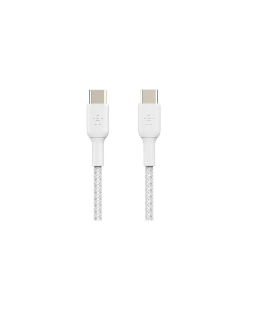 Buy Belkin 1M Braided USB-C to USB-C Charge/Sync Cable in White CAB004BT1MWH