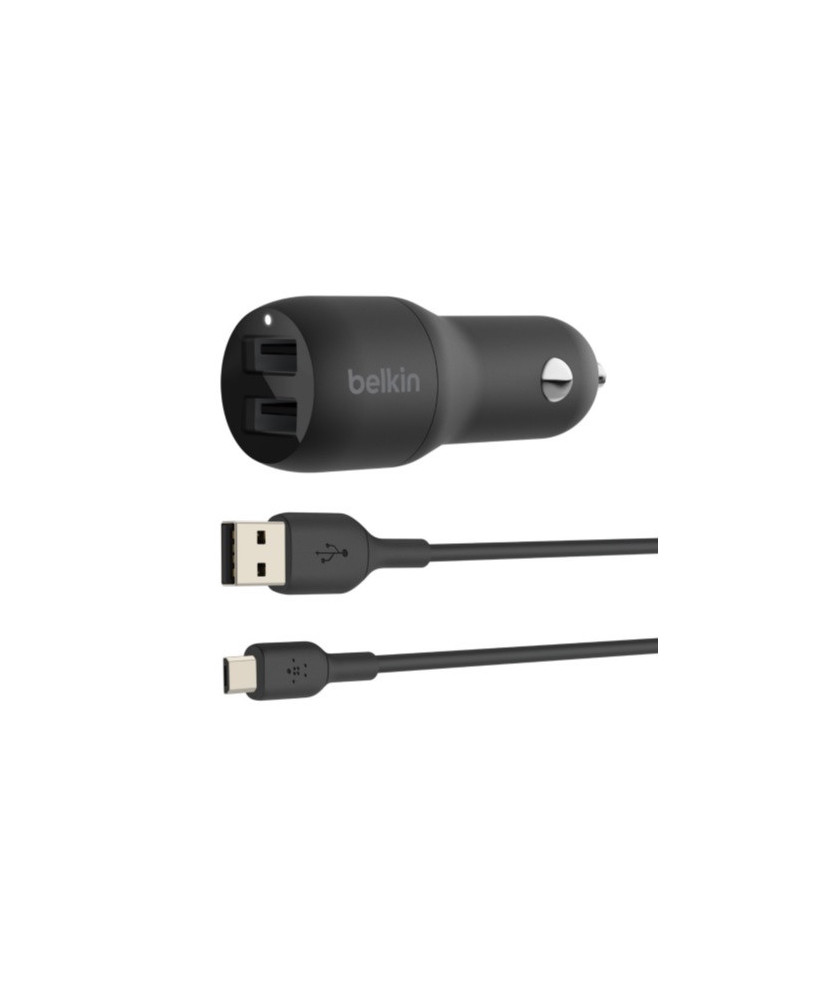 Buy Belkin BOOST CHARGE Dual USB-A Car Charger + USB-A to Micro-USB Cable CCE002BT1MBK for Mobile Devices