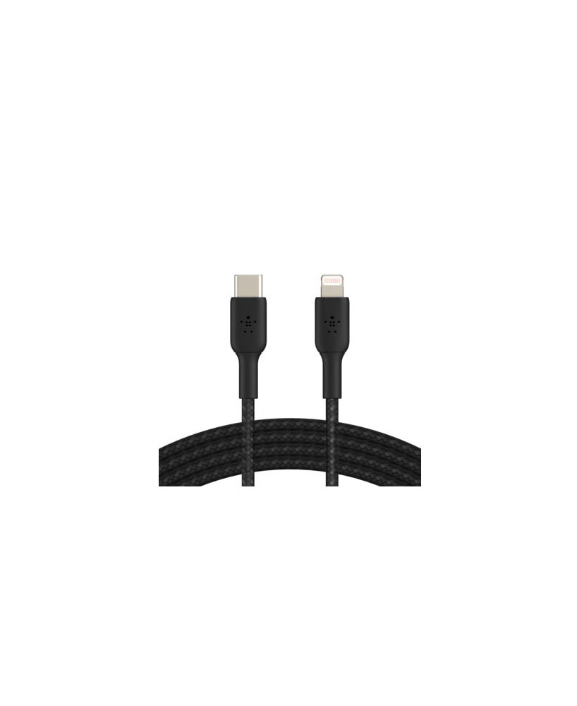 Buy Belkin 2M Braided USB-C To Lightning Charge/Sync Cable CAA004BT2MBK for Apple Devices