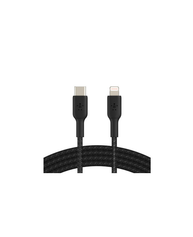 Buy Belkin 2M Braided USB-C To Lightning Charge/Sync Cable CAA004BT2MBK for Apple Devices