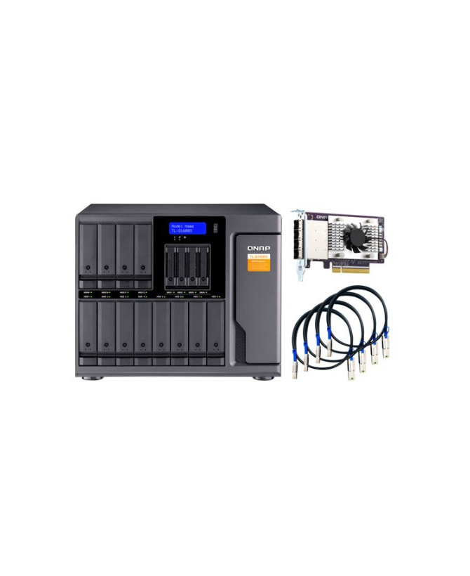 Buy Qnap 16 Bay Expansion Unit Sata JBOD with Qxp-1600Es Pcie Sata Host Card TL-D1600S