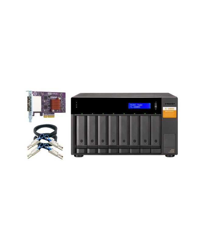 Buy Qnap 8 Bay Expansion Unit SATA Jbod with QXP-800eS-A1164 PCIe SATA Card TL-D800S