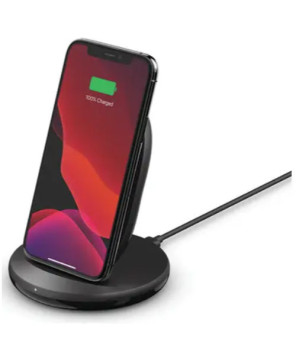 Buy Belkin BoostCharge 15W QI Wireless Charging Stand with AC Power Adapter & USB-A to USB-C Cable WIB002AUBK