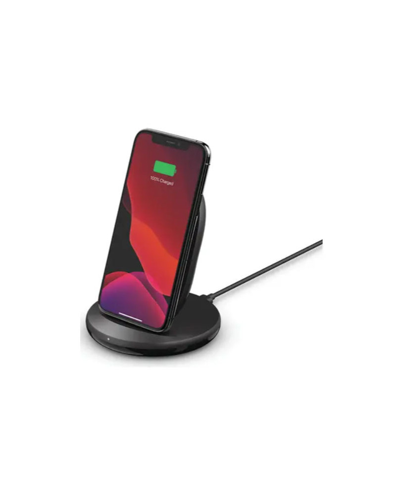 Buy Belkin BoostCharge 15W QI Wireless Charging Stand with AC Power Adapter & USB-A to USB-C Cable WIB002AUBK