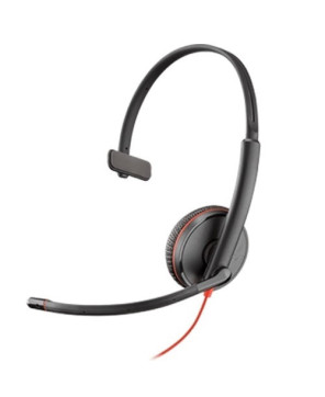 HP Poly/Plantronics Blackwire C3215 UC Monaural Corded Headset with USB-C and 3.5mm Connectivity 209750-201