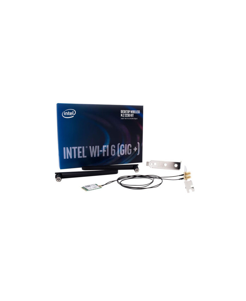 Buy Intel Dual Band Wireless-AX WiFi 6 Desktop Kit BT M.2 E 2230 with 2x Antenna and Bracket AX200.NGWG.DTK