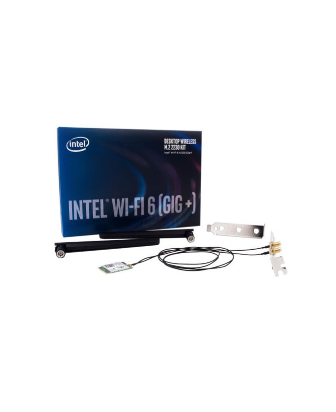 Buy Intel Dual Band Wireless-AX WiFi 6 Desktop Kit BT M.2 E 2230 with 2x Antenna and Bracket AX200.NGWG.DTK