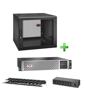 Buy Bundle APC Smart-UPS 750VA UPS SMTL750RMI2UC + APC Netshelter WX 9U Enclosure + APC Horizontal Cable Management + APC Rack PDU NET9US-L750