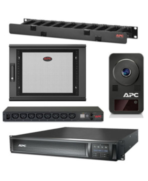 Buy Bundle APC Smart-UPS 1500VA UPS SMX1500RMI2UNC + APC Netshelter WX 9U Enclosure + APC Horizontal Cable Management + APC Netbotz Camerapod + APC Rack PDU NET9US-S1500-N