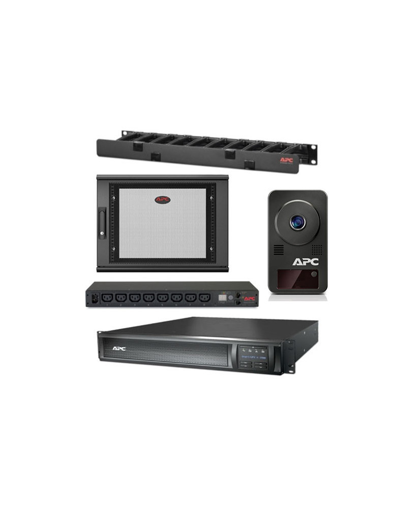 Buy Bundle APC Smart-UPS 1500VA UPS SMX1500RMI2UNC + APC Netshelter WX 9U Enclosure + APC Horizontal Cable Management + APC Netbotz Camerapod + APC Rack PDU NET9US-S1500-N