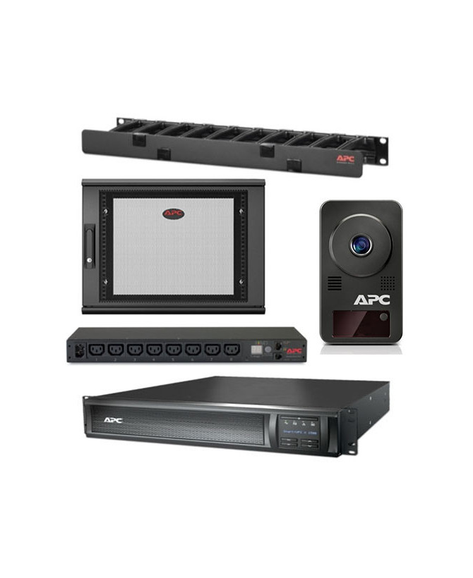 Buy Bundle APC Smart-UPS 1500VA UPS SMX1500RMI2UNC + APC Netshelter WX 9U Enclosure + APC Horizontal Cable Management + APC Netbotz Camerapod + APC Rack PDU NET9US-S1500-N