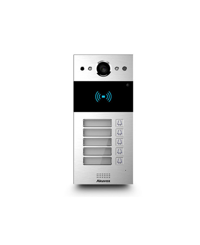 Akuvox SIP Surface Mount Video Intercom with 5 Buttons and RF Card Reader R20B X5