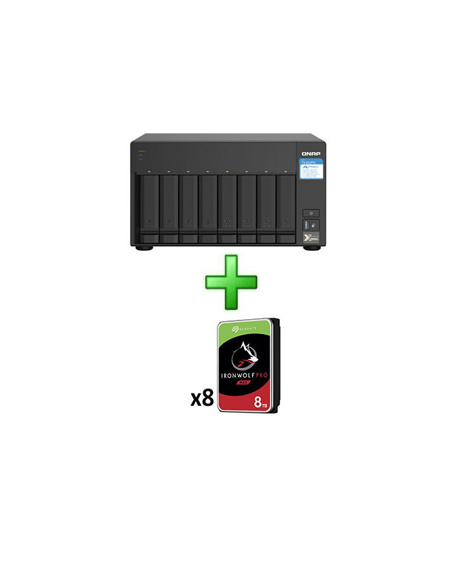 Buy Bundle Qnap 8 Bay No Disk NAS TS-832PX-4G with 8x Seagate Ironwolf 8TB SATA Drive TS-832PX-4G-64TB