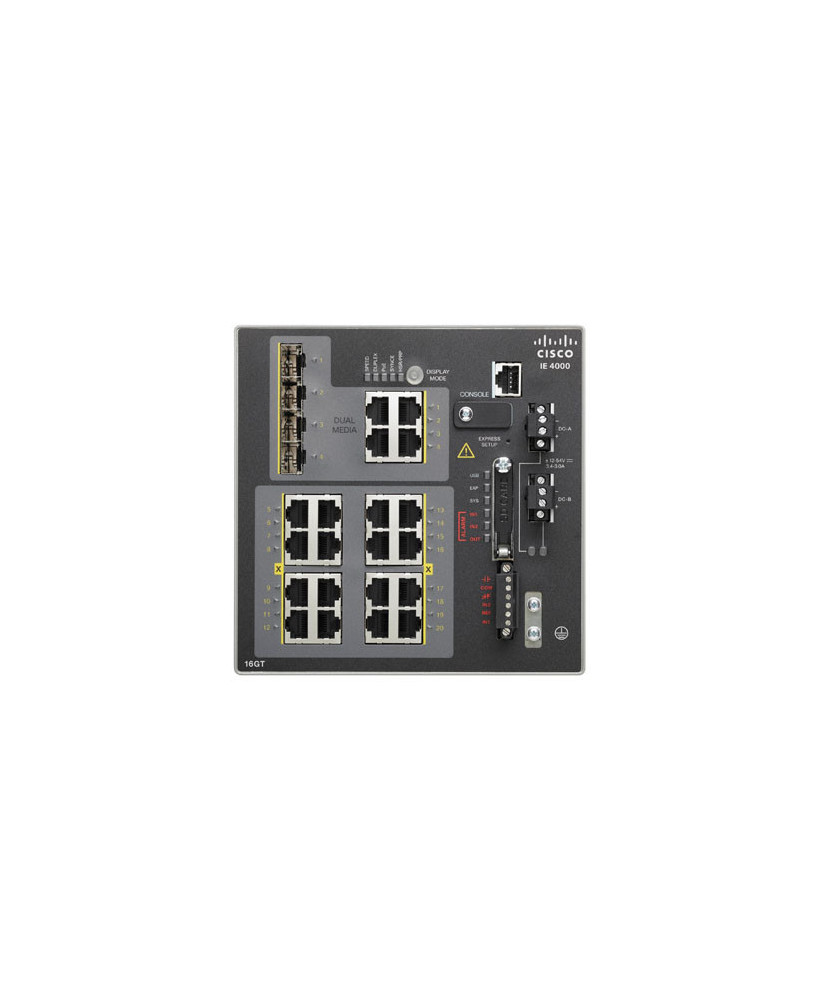 Buy Cisco (IE-4000-16GT4G-E) Industrial Ethernet 4000 20-ports Switch With Cisco IOS LAN Base Software