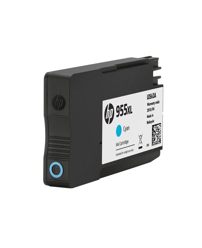 Buy HP 955XL High Yield Cyan Original Ink Cartridge L0S63AA for Officejet 8702, Officejet Pro 7720, 7730 Wide Format Printers