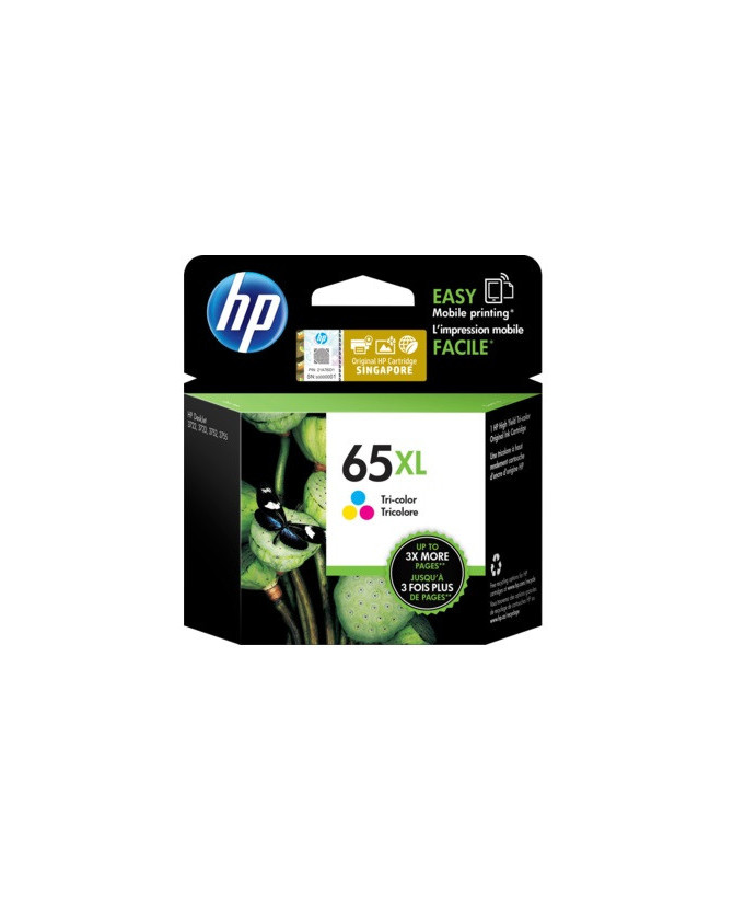 Buy HP 65XL High Yield Dye-based Tri-Colour Ink Cartridge N9K03AA for HP AMP 100, Deskjet 2620, 3750, Envy 5010 Printer