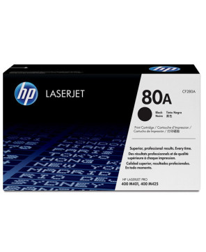 Buy HP 80A Black Original LaserJet Toner Cartridge CF280A for HP LaserJet Pro 400 M401 and M425 Series Printers