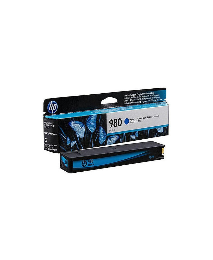 Buy HP 980 Cyan Original Ink Cartridge D8J07A for Officejet Enterprise Color MFP X585dn, MFP X585f, X555dn