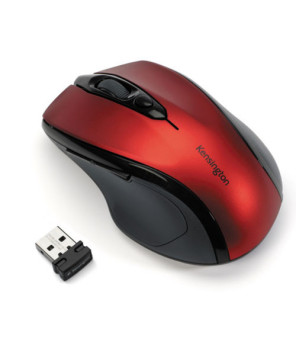 Kensington Pro Fit Mid-Size Wireless Mouse in Ruby Red 72422 for Laptop/Computer