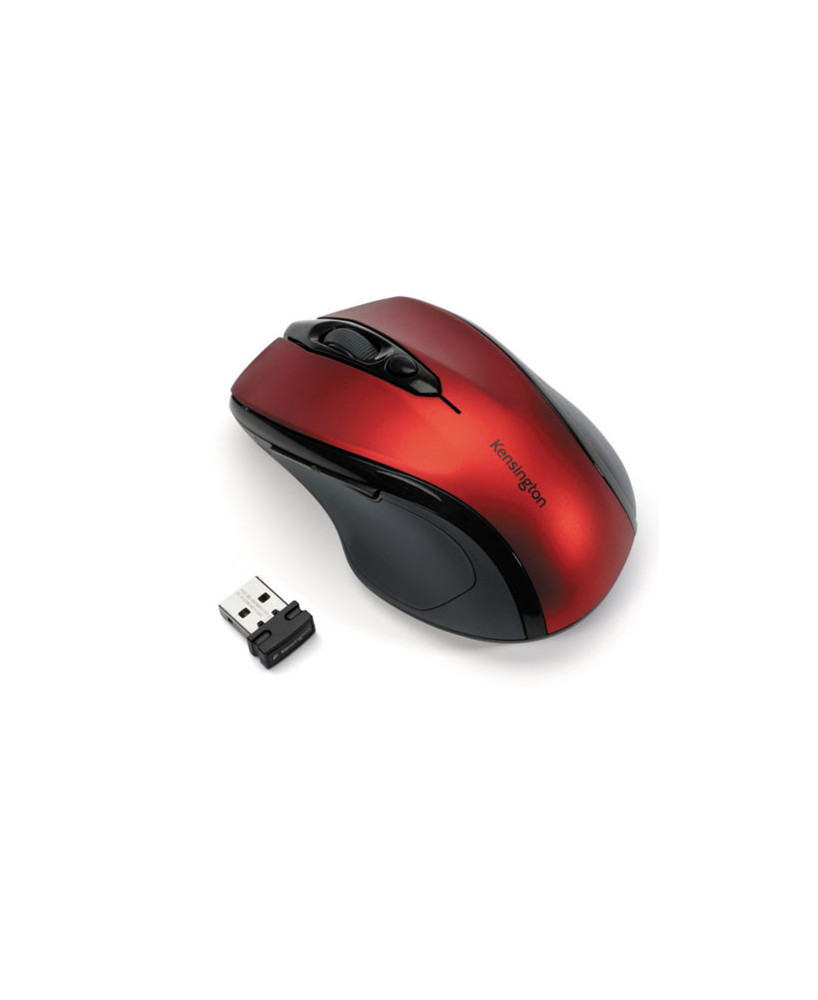 Kensington Pro Fit Mid-Size Wireless Mouse in Ruby Red 72422 for Laptop/Computer