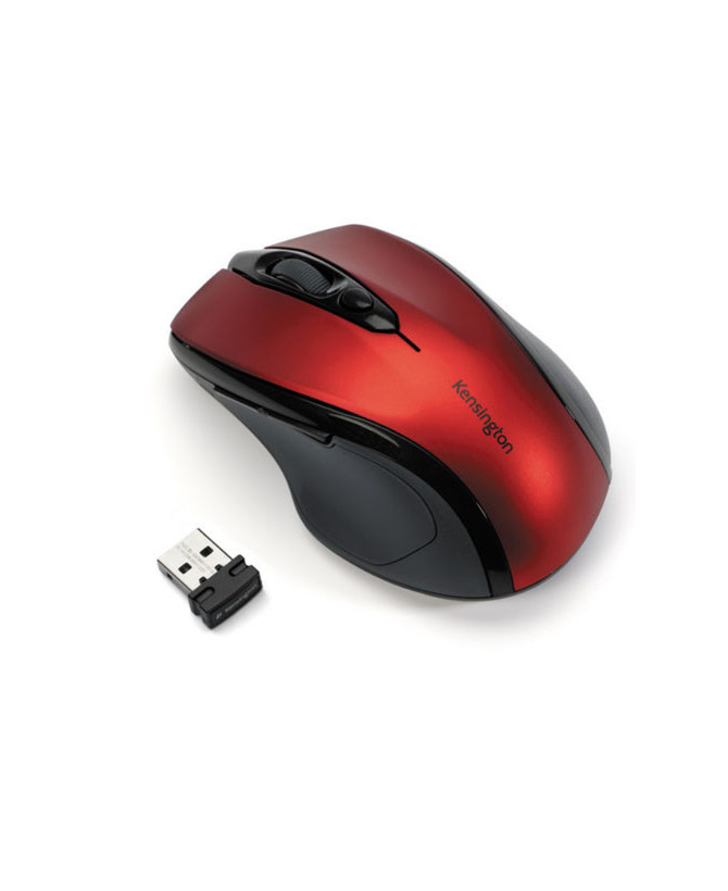 Kensington Pro Fit Mid-Size Wireless Mouse in Ruby Red 72422 for Laptop/Computer