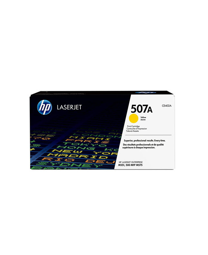 Buy HP 507A Yellow Original LaserJet Toner Cartridge CE402A for HP LaserJet Enterprise 500, 551, 570, 575.