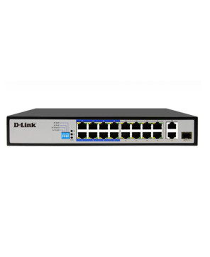 Buy D-Link 18-Port PoE Switch with 16 Long Reach 250m PoE Ports and 2 Gigabit Uplink Ports DES-F1018P-E