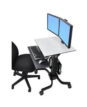 Buy Ergotron Workfit-C Sit-Stand Dual LCD Black Workstation 24-214-085 