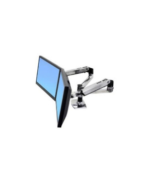 Buy Ergotron LX Dual Side by Side Arm Desk Mount in Polished Aluminium 45-245-026